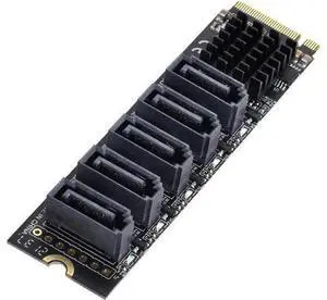 ChenYang M.2 NGFF NVME M-Key PCI Express to SATA 3.0 6Gbps 5 Ports Adapter Converter Hard Drive Extension Card JMB585 2280 ChenYang M.2 NGFF NVME M-Key PCI Express to SATA 3.0 6Gbps 5 Ports Adapter Converter Hard Drive Extension Card JMB585 2280