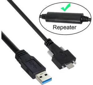 8 Meters USB 3.1 Type-C Dual Screws Locking to Standard USB3.0 Data Cable Mount Type for Camera Recorder 8 Meters USB 3.1 Type-C Dual Screws Locking to Standard USB3.0 Data Cable Mount Type for Camera Recorder