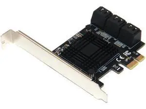 Chi a Mining PCIe Gen3 X1 to 6 Port 6G SATA III 3.0 Controller Non Raid Expansion Card w/ Low Profile Bracket SATA PCI-E Adapter Chi a Mining PCIe Gen3 X1 to 6 Port 6G SATA III 3.0 Controller Non Raid Expansion Card w/ Low Profile Bracket SATA PCI-E Adapter