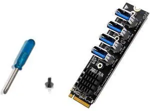 M.2 M KEY PCI-E to 4-port PCI-E X1 expansion card 1 to 4 Graphics Card Expansion NGFF M.2 to USB 3.0 PCI Express Converter M.2 M KEY PCI-E to 4-port PCI-E X1 expansion card 1 to 4 Graphics Card Expansion NGFF M.2 to USB 3.0 PCI Express Converter