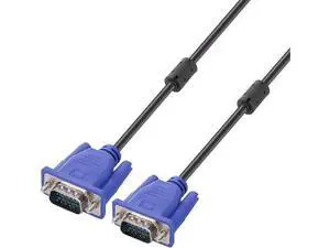 Blue VGA Cable 15 Pin Male to Male Plug Computer Monitor Cable Wire Cord, 33 ft. Blue VGA Cable 15 Pin Male to Male Plug Computer Monitor Cable Wire Cord, 33 ft.