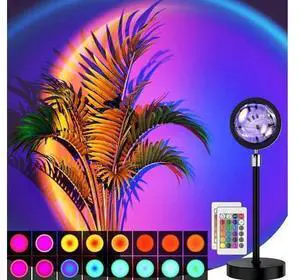 Gemdeck Sunset Lamp Projection Led Lights with Remote, 16 Colors Night Light 360° Rotation Rainbow Lights Gifts for Women Gemdeck Sunset Lamp Projection Led Lights with Remote, 16 Colors Night Light 360° Rotation Rainbow Lights Gifts for Women