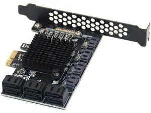 Chi a Mining 10 Port SATA PCI-E Adapter PCI Express X1 to SATA 3.0 6Gbps Rate Expansion Card Controller with Low Profile Bracket Chi a Mining 10 Port SATA PCI-E Adapter PCI Express X1 to SATA 3.0 6Gbps Rate Expansion Card Controller with Low Profile Bracket