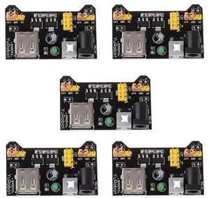 5pcs 3.3V 5V Power Supply Module for MB102 102 Prototype Breadboard DC 6.5-12V or USB Power Supply Module 5pcs 3.3V 5V Power Supply Module for MB102 102 Prototype Breadboard DC 6.5-12V or USB Power Supply Module