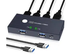 USB3.0 Switcher,USB Switch 2 Computers Share 4 USB3.0 Devices 2 in 4 Out USB Kvm Switch Selector for Mouse Keyboard Printer USB3.0 Switcher,USB Switch 2 Computers Share 4 USB3.0 Devices 2 in 4 Out USB Kvm Switch Selector for Mouse Keyboard Printer
