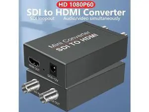 SDI (SD-SDI/HD-SDI/3G-SDI) to HDMI Converter SDI in HDMI Out SDI Loopout Support 1080P for Monitor/Camera/Display with us Power Adapter SDI (SD-SDI/HD-SDI/3G-SDI) to HDMI Converter SDI in HDMI Out SDI Loopout Support 1080P for Monitor/Camera/Display with us Power Adapter