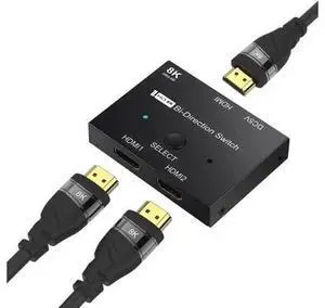HD Switcher 8K@60Hz 4K@120Hz HDMI-Compatible 2.1 Switch Bi-Direction 1x2 2x1 Adapter Converter for PS4/PS5 Xiaomi TV Box HDTV Splitter HD Switcher 8K@60Hz 4K@120Hz HDMI-Compatible 2.1 Switch Bi-Direction 1x2 2x1 Adapter Converter for PS4/PS5 Xiaomi TV Box HDTV Splitter