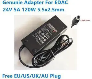 Genunie 24V 5A 120W 5.5x2.5mm AC Adapter For EDAC EA11203B Power Supply Charger Genunie 24V 5A 120W 5.5x2.5mm AC Adapter For EDAC EA11203B Power Supply Charger