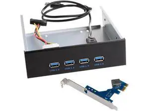 4 Ports USB 3.0 Front Panel Splitters HUB USB 3.0 PCI Express PCI-E Card Adapter 5.25" Front Panel Expansion Bay for PC Computer 4 Ports USB 3.0 Front Panel Splitters HUB USB 3.0 PCI Express PCI-E Card Adapter 5.25" Front Panel Expansion Bay for PC Computer