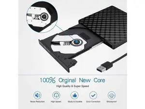 External DVD Drive, High Speed Data Transfer USB 3.0 External CD DVD Reader Writer Player for Laptop Desktop MacBook Mac OS Windows 10/8/7/XP/Vista - White External DVD Drive, High Speed Data Transfer USB 3.0 External CD DVD Reader Writer Player for Laptop Desktop MacBook Mac OS Windows 10/8/7/XP/Vista - White