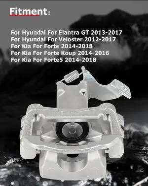 19B6788 Rear Right Brake Caliper With Bracket For Hyundai For Elantra GT/For Veloster,For Kia For Forte/For Forte Koup/For Forte5 19B6788 Rear Right Brake Caliper With Bracket For Hyundai For Elantra GT/For Veloster,For Kia For Forte/For Forte Koup/For Forte5