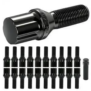 M12x1.25 Lug Bolts 20Pcs Black Wheel Lug Bolts Shank 28 mm Hex 17mm Wheel Bolts Set with 1 Key Fits for Jeep for Cherokee for Renegade for Dodge for Dart for Fiat 500X M12x1.25 Lug Bolts 20Pcs Black Wheel Lug Bolts Shank 28 mm Hex 17mm Wheel Bolts Set with 1 Key Fits for Jeep for Cherokee for Renegade for Dodge for Dart for Fiat 500X