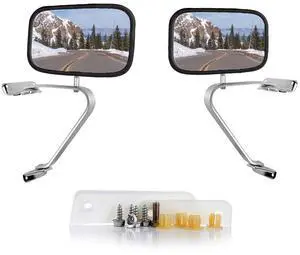 Left and Right Side View Mirror Non-Heated Chrome Fits for 1980-1996 For Ford Bronco 1980-1984 For Ford F100 1980-1996 For Ford For F150 1980-1997For Ford For F250 For F350 For F450 Left and Right Side View Mirror Non-Heated Chrome Fits for 1980-1996 For Ford Bronco 1980-1984 For Ford F100 1980-1996 For Ford For F150 1980-1997For Ford For F250 For F350 For F450
