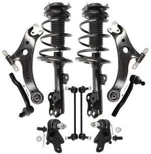 Complete Suspension Strut Kit for Toyota Camry 2012-2017 Struts w/Coil Springs Control Arm Struts 2013 2014 2015 2016 Stabilizer Bar Link Tie Rod End Replacement 10PC Complete Suspension Strut Kit for Toyota Camry 2012-2017 Struts w/Coil Springs Control Arm Struts 2013 2014 2015 2016 Stabilizer Bar Link Tie Rod End Replacement 10PC