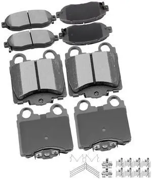 D619 D771 Front & Rear Ceramic Brake Pads Kits - 8pcs, Fit For Lexus GS300 (1998-2005), GS400 (1998-2000), GS430 (2001-2005), IS300 (2001-2005), SC430 (2002-2010) D619 D771 Front & Rear Ceramic Brake Pads Kits - 8pcs, Fit For Lexus GS300 (1998-2005), GS400 (1998-2000), GS430 (2001-2005), IS300 (2001-2005), SC430 (2002-2010)