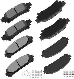 D1324 D1391 Front & Rear Ceramic Brake Pads Kits 8pcs fit For 2010-2015 For Lexus RX350, 2010-2015 For Lexus RX450h, 2014-2019 For Toyota For Highlander, 2011-2019 For Toyota For Sienna D1324 D1391 Front & Rear Ceramic Brake Pads Kits 8pcs fit For 2010-2015 For Lexus RX350, 2010-2015 For Lexus RX450h, 2014-2019 For Toyota For Highlander, 2011-2019 For Toyota For Sienna
