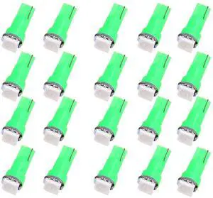20 Pack T5 58 70 73 74 Dashboard Gauge 5050SMD LED Wedge Lamp Bulb Light 6 Colors (20pack green) 20 Pack T5 58 70 73 74 Dashboard Gauge 5050SMD LED Wedge Lamp Bulb Light 6 Colors (20pack green)