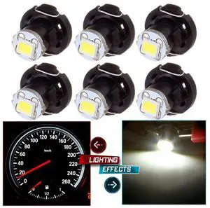 6 Pack White T4/T4.2 Neo Wedge LED Bulb A/C Lights 6 Pack White T4/T4.2 Neo Wedge LED Bulb A/C Lights