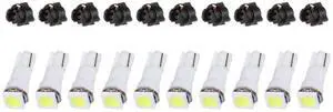 10pcs T5 74 85 58 37 27 17 White 1-5050-SMD LED w/Black Twist Sockets Instrument Panel Dash Light Bulbs 10pcs T5 74 85 58 37 27 17 White 1-5050-SMD LED w/Black Twist Sockets Instrument Panel Dash Light Bulbs