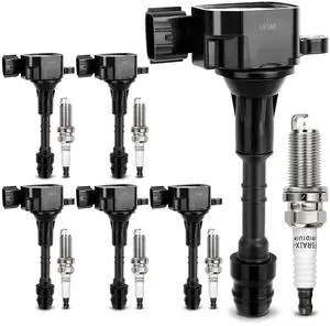 UF349 Ignition Coil & 224018H515 Double Iridium Spark Plug For Nissan Altima Maxima Murano Frontier Quest XTERRA Pathfinder NV1500 NV2500 NV3500/Infiniti l35 QX4/Suzuki Equator V6 Replaces #C1406 UF349 Ignition Coil & 224018H515 Double Iridium Spark Plug For Nissan Altima Maxima Murano Frontier Quest XTERRA Pathfinder NV1500 NV2500 NV3500/Infiniti l35 QX4/Suzuki Equator V6 Replaces #C1406