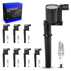 DG512 Ignition Coil & SP493 Double Iridium Spark Plugs for Lincoln Navigator/Blackwood/Mark VIII/Aviator, Ford Mustang/GT, Avanti, Mercury Marauder, Panoz Espe Replace# DG492 DG543 DG543 UF191 DG512 Ignition Coil & SP493 Double Iridium Spark Plugs for Lincoln Navigator/Blackwood/Mark VIII/Aviator, Ford Mustang/GT, Avanti, Mercury Marauder, Panoz Espe Replace# DG492 DG543 DG543 UF191