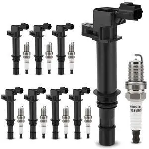 UF270 Ignition Coil & 4503 Double Iridium Spark Plug for 00-07 Dodge Ram 1500,Dakota,Durango/Jeep 99-08 Grand Cherokee,06-07 Commander/Chrysler Aspen/Mitsubishi Raider 4.7L V8 Replaces# 5C1114 UF297 UF270 Ignition Coil & 4503 Double Iridium Spark Plug for 00-07 Dodge Ram 1500,Dakota,Durango/Jeep 99-08 Grand Cherokee,06-07 Commander/Chrysler Aspen/Mitsubishi Raider 4.7L V8 Replaces# 5C1114 UF297