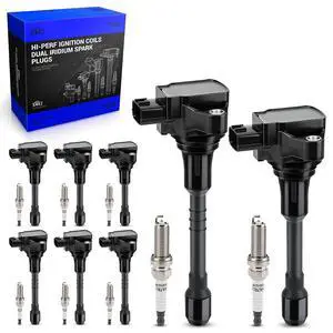 UF677 + UF650 Ignition Coil Pack & 93501 Double Iridium Spark Plugs for 2017-2023 Nissan Armada, 2014-2023 Infiniti QX80, 2011-2013 Infiniti QX56 V8 5.6L Replace# GN10863 224481LA0B 93501 IGC0082 UF677 + UF650 Ignition Coil Pack & 93501 Double Iridium Spark Plugs for 2017-2023 Nissan Armada, 2014-2023 Infiniti QX80, 2011-2013 Infiniti QX56 V8 5.6L Replace# GN10863 224481LA0B 93501 IGC0082