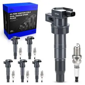 UF546 Ignition Coil & 4503 Double Iridium Spark Plug For 2010-2019 Hyundai Santa Fe XL Genesis Coupe Azera/Kia Sorento Sedona K900 V6 3.3L 3.5L 3.8L Replaces# 273013C000 GN10560 UF546 Ignition Coil & 4503 Double Iridium Spark Plug For 2010-2019 Hyundai Santa Fe XL Genesis Coupe Azera/Kia Sorento Sedona K900 V6 3.3L 3.5L 3.8L Replaces# 273013C000 GN10560