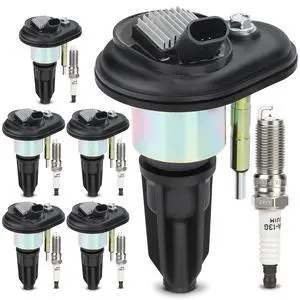UF303 Ignition Coil & 5019 Double Iridium Spark Plug for Chevy Colorado Trailblazer,GMC Canyon Envoy,Buick Rainier,Hummer H3,Isuzu Ascender I-280 I-290 I-350 I-370,Saab 9-7X Replace# C1395 (Set of 6) UF303 Ignition Coil & 5019 Double Iridium Spark Plug for Chevy Colorado Trailblazer,GMC Canyon Envoy,Buick Rainier,Hummer H3,Isuzu Ascender I-280 I-290 I-350 I-370,Saab 9-7X Replace# C1395 (Set of 6)