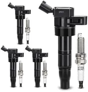 UF611 Ignition Coil & XP6203 Double Iridium Spark Plug for HYUNDAI Sonata Santa Fe Tucson Genesis Coupe/Kia Sorento Forte Optima Sportage Rondo Borrego Replace# 27300-3F100 C1667 UF611 Ignition Coil & XP6203 Double Iridium Spark Plug for HYUNDAI Sonata Santa Fe Tucson Genesis Coupe/Kia Sorento Forte Optima Sportage Rondo Borrego Replace# 27300-3F100 C1667