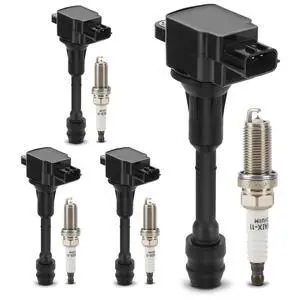UF350 Ignition Coil & 4505 Double Iridium Spark Plug for 2002-2006 Nissan Altima,2002-2008 Nissan Sentra,2002-2013 X-Trail 2.5L L4 5C1395, C1398,22448-8H310, 22448-8H315,224488H311,22448-8H300 UF350 Ignition Coil & 4505 Double Iridium Spark Plug for 2002-2006 Nissan Altima,2002-2008 Nissan Sentra,2002-2013 X-Trail 2.5L L4 5C1395, C1398,22448-8H310, 22448-8H315,224488H311,22448-8H300