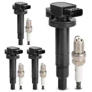 UF316 Ignition Coil Pack & 7090 Double Iridium Spark Plugs - Compatible with Toyota Prius, Prius C, Yaris, Echo, Scion xA, xB - Set of 4 UF316 Ignition Coil Pack & 7090 Double Iridium Spark Plugs - Compatible with Toyota Prius, Prius C, Yaris, Echo, Scion xA, xB - Set of 4