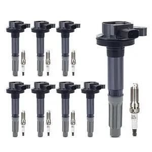 UF622 Ignition Coil & SP548 Double Iridium Spark Plug For 2011-2016 Ford F150,2011-2020 Ford Lobo,2011-2015 Ford Mustang 5.0L V8 Replaces# BR3Z-12029-A, DG542, C1802, GN10420, 52-2197 8PCS UF622 Ignition Coil & SP548 Double Iridium Spark Plug For 2011-2016 Ford F150,2011-2020 Ford Lobo,2011-2015 Ford Mustang 5.0L V8 Replaces# BR3Z-12029-A, DG542, C1802, GN10420, 52-2197 8PCS