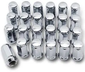 24PCS M14x1.5 Lug Nuts - 3/4" 19mm Hex 45mm Length - Chrome Factory Style Wheel Nut for Silverado Avalanche Suburban Tahoe Sierra Yukon Escalade Buick Enclave Wrangler Grand Cherokee RAM 1500 Acadia 24PCS M14x1.5 Lug Nuts - 3/4" 19mm Hex 45mm Length - Chrome Factory Style Wheel Nut for Silverado Avalanche Suburban Tahoe Sierra Yukon Escalade Buick Enclave Wrangler Grand Cherokee RAM 1500 Acadia