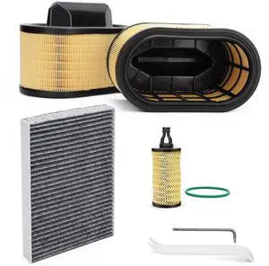 4PCS Engine Air Filter + Oil Filter + Cabin Air Filter for 2014-2022 Maserati Ghibli, 2017-2022 Levante, 2014-2020 Quattroporte (670001545, 670005021, 000311401) 4PCS Engine Air Filter + Oil Filter + Cabin Air Filter for 2014-2022 Maserati Ghibli, 2017-2022 Levante, 2014-2020 Quattroporte (670001545, 670005021, 000311401)