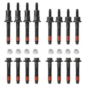 6505257AA Exhaust Manifold Stud Bolt & Nut Kits for 99-09 Jeep Grand Cherokee, 06-09 Commander/07-09 Aspen /00-08 Dodge Ram Durango Dakota/ 06-07 Mitsubishi Raider 4.7L V8 Replaces# 6504331 6505257AA Exhaust Manifold Stud Bolt & Nut Kits for 99-09 Jeep Grand Cherokee, 06-09 Commander/07-09 Aspen /00-08 Dodge Ram Durango Dakota/ 06-07 Mitsubishi Raider 4.7L V8 Replaces# 6504331