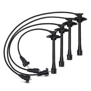 90919-22386 Ignition Spark Plug Wire Set for Toyota Camry 1997-2001,RAV4 1998-2000,Solara 1999-2001 L4 Replaces# 90919-22400 90919-22386 Ignition Spark Plug Wire Set for Toyota Camry 1997-2001,RAV4 1998-2000,Solara 1999-2001 L4 Replaces# 90919-22400