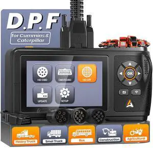 HD430 Heavy Duty Truck Scanner, DPF Reset & Forced Regeneration for Cummins & Caterpillar Engine, Full System HDOBD Diesel Scanner OBD2 Diagnostic Scan Tool Code Reader for Diesel Trucks & Cars HD430 Heavy Duty Truck Scanner, DPF Reset & Forced Regeneration for Cummins & Caterpillar Engine, Full System HDOBD Diesel Scanner OBD2 Diagnostic Scan Tool Code Reader for Diesel Trucks & Cars