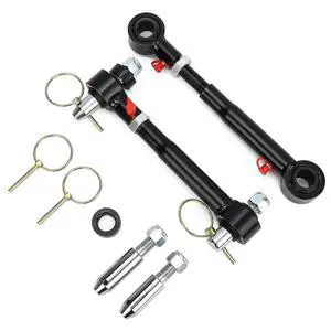 Front Swaybar Quicker Disconnect System with 2.5" - 6" Lift For 2007-2018 Jeep Wrangler JK JKU Replace 2034 Adjustable Quicker Disconnect Sway Bar links Front Swaybar Quicker Disconnect System with 2.5" - 6" Lift For 2007-2018 Jeep Wrangler JK JKU Replace 2034 Adjustable Quicker Disconnect Sway Bar links