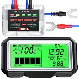 BM200 PRO 12V Car Battery Monitor, 433MHz Wireless Transmission Battery Tester with Cranking Charging Test, Voltage & Temperature & Alarm Real-Time Monitoring for Car, Motocycle, RV, Truck, Boat BM200 PRO 12V Car Battery Monitor, 433MHz Wireless Transmission Battery Tester with Cranking Charging Test, Voltage & Temperature & Alarm Real-Time Monitoring for Car, Motocycle, RV, Truck, Boat