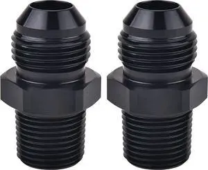 Straight 10AN Male Flare to 1/2" NPT Pipe Adapter Fitting Aluminum Straight 10AN Male Flare to 1/2" NPT Pipe Adapter Fitting Aluminum