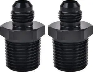 Straight 6AN Male Flare to 1/2" NPT Pipe Adapter Fitting Aluminum Straight 6AN Male Flare to 1/2" NPT Pipe Adapter Fitting Aluminum