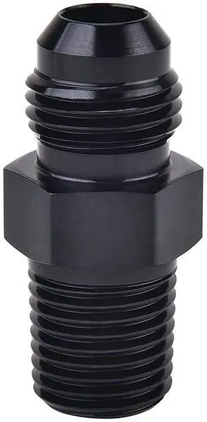 Straight 6AN Male Flare to 1/4" NPT Pipe Adapter Fitting Aluminum Straight 6AN Male Flare to 1/4" NPT Pipe Adapter Fitting Aluminum