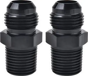 Straight 8AN Male Flare to 3/8" NPT Pipe Adapter Fitting Aluminum Straight 8AN Male Flare to 3/8" NPT Pipe Adapter Fitting Aluminum