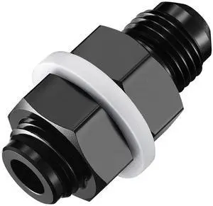 Male 8AN Bulkhead Fuel Cell Fitting Adapter Straight Aluminum Male 8AN Bulkhead Fuel Cell Fitting Adapter Straight Aluminum