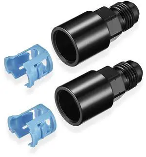 6AN Male to 3/8" SAE Quick-Disconnect Female Push-On EFI Fitting Aluminum Connector Oil Fuel Adapter 6AN Male to 3/8" SAE Quick-Disconnect Female Push-On EFI Fitting Aluminum Connector Oil Fuel Adapter