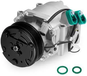 77613 Air Conditioning A/C Compressor with Clutch Compatible with Acura EL 2001-2005 1.7L L4, Compatible with Honda Civic 2002-2005 1.7L L4 77613 Air Conditioning A/C Compressor with Clutch Compatible with Acura EL 2001-2005 1.7L L4, Compatible with Honda Civic 2002-2005 1.7L L4