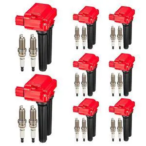 Ignition Coils(8Pack) and Premium Iridium Spark Plugs (16Pack)-Fit for 5.7L V8 Dodge Ram 1500 Charger Challenger Durango,Jeep Grand Cherokee,Chrysler 300 2008-2017,Replacement UF504/LZFR5CI-11 Ignition Coils(8Pack) and Premium Iridium Spark Plugs (16Pack)-Fit for 5.7L V8 Dodge Ram 1500 Charger Challenger Durango,Jeep Grand Cherokee,Chrysler 300 2008-2017,Replacement UF504/LZFR5CI-11