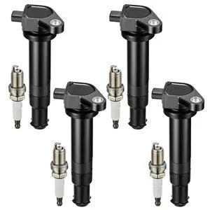 4 Ignition Coils & 4 Spark Plugs - for Hyundai Accent, for Kia Rio/Rio5, for Kia Attitude 1.4L 1.6L L4 2006-2011 - Repl UF499/7090 4 Ignition Coils & 4 Spark Plugs - for Hyundai Accent, for Kia Rio/Rio5, for Kia Attitude 1.4L 1.6L L4 2006-2011 - Repl UF499/7090
