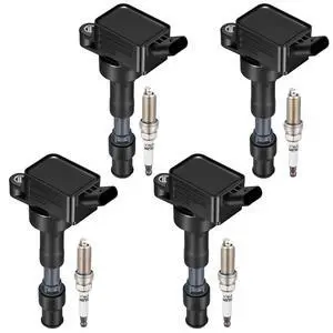 4 Ignition Coils & 4 Spark Plugs - for Hyundai Elantra/Kona/Veloster, for Kia Forte/Soul 2.0L L4 2017-2020 - Repl UF816/ILZKR8C8G 4 Ignition Coils & 4 Spark Plugs - for Hyundai Elantra/Kona/Veloster, for Kia Forte/Soul 2.0L L4 2017-2020 - Repl UF816/ILZKR8C8G